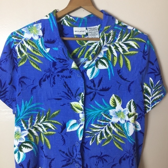 [White Stag] Women's Tropical Hawaiian Button Down Shirt - Picture 4 of 9